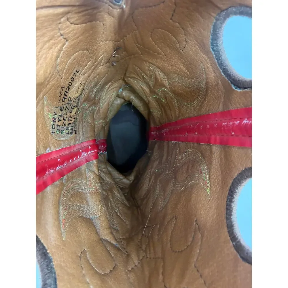 Tony Lama Mustang Beige Buckaroo RR2007L Western Cowgirl Boots Concerts Size 7.5